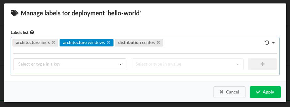 Manage Labels