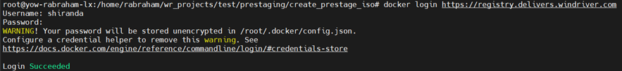docker login
