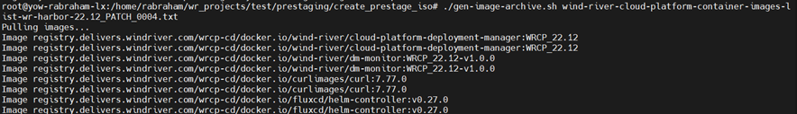 tar file creation